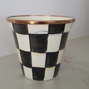 Mackenzie-Childs, Courtly Check, small planter pot, 4 inch tall